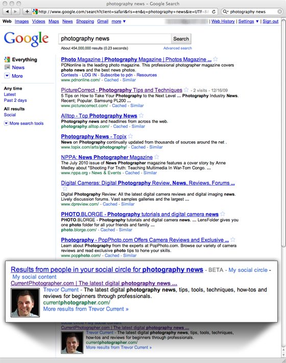 Google Search Results Page