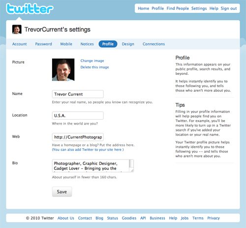 Twitter Profile Tab